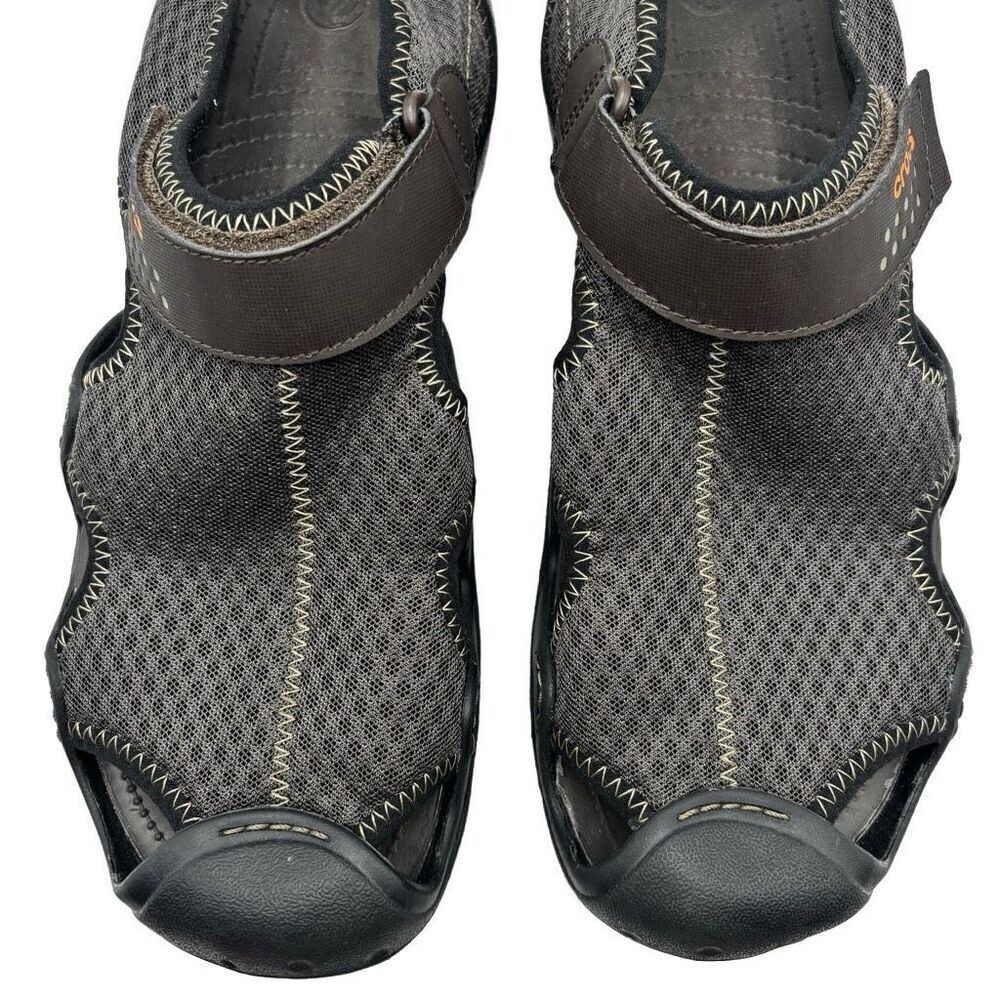 Crocs Swiftwater Mesh Sandal‎ Espresso Men's Size 12 - Picture 6 of 9